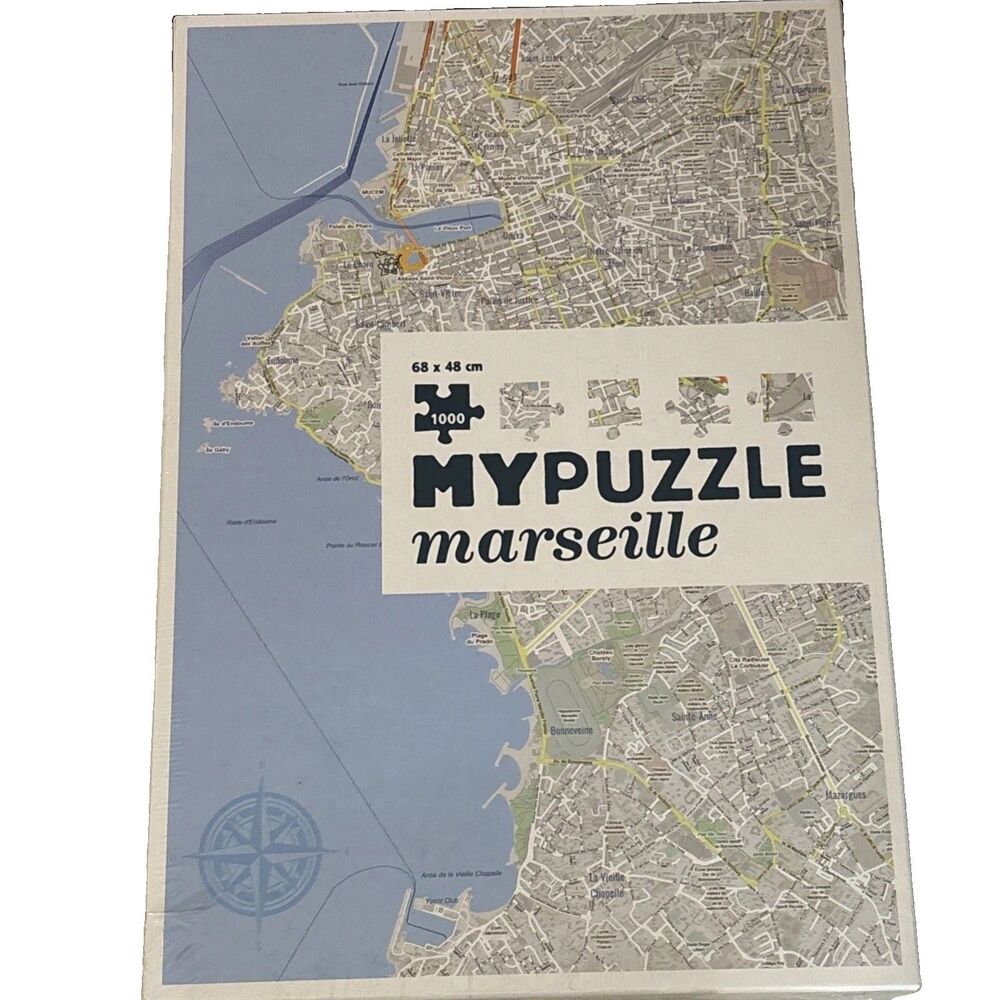 Helvetiq MYPUZZLE Marseille 1000 Piece Puzzle 26.8 X 18.9 In White New Sealed